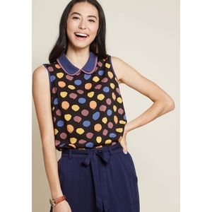 MODCLOTH | doubly delightful polka dot top